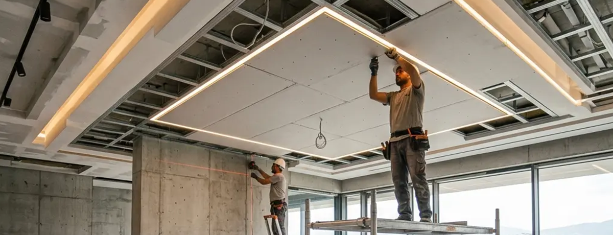 Alçıpan Asma Tavan Led Işık Bandı ve Kartonpiyer Uygulaması